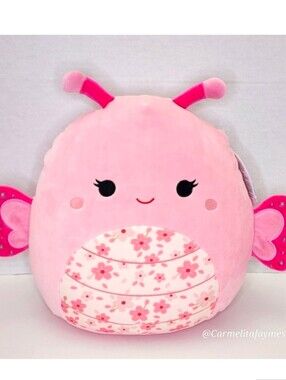 MOGO 🦋 12" VHTF ONLY 1 AVAILABLE ONLINE! Pink Floral Butterfly Squishmallow NWT